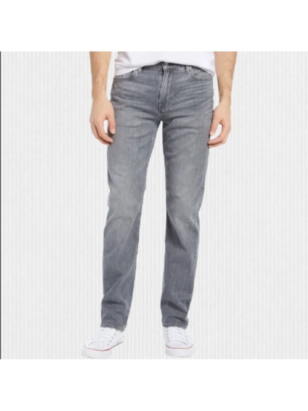 7 For All Mankind The Standard Grey Straight Leg Jeans, size 31x32